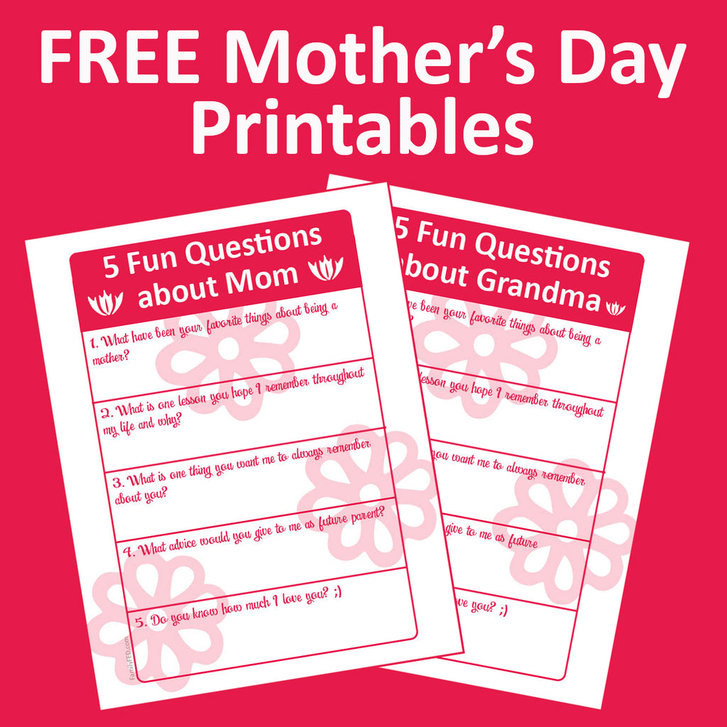 5 Fun Questions to Ask Mom or Grandma—Easy Ideas for Family History and Mother's Day!