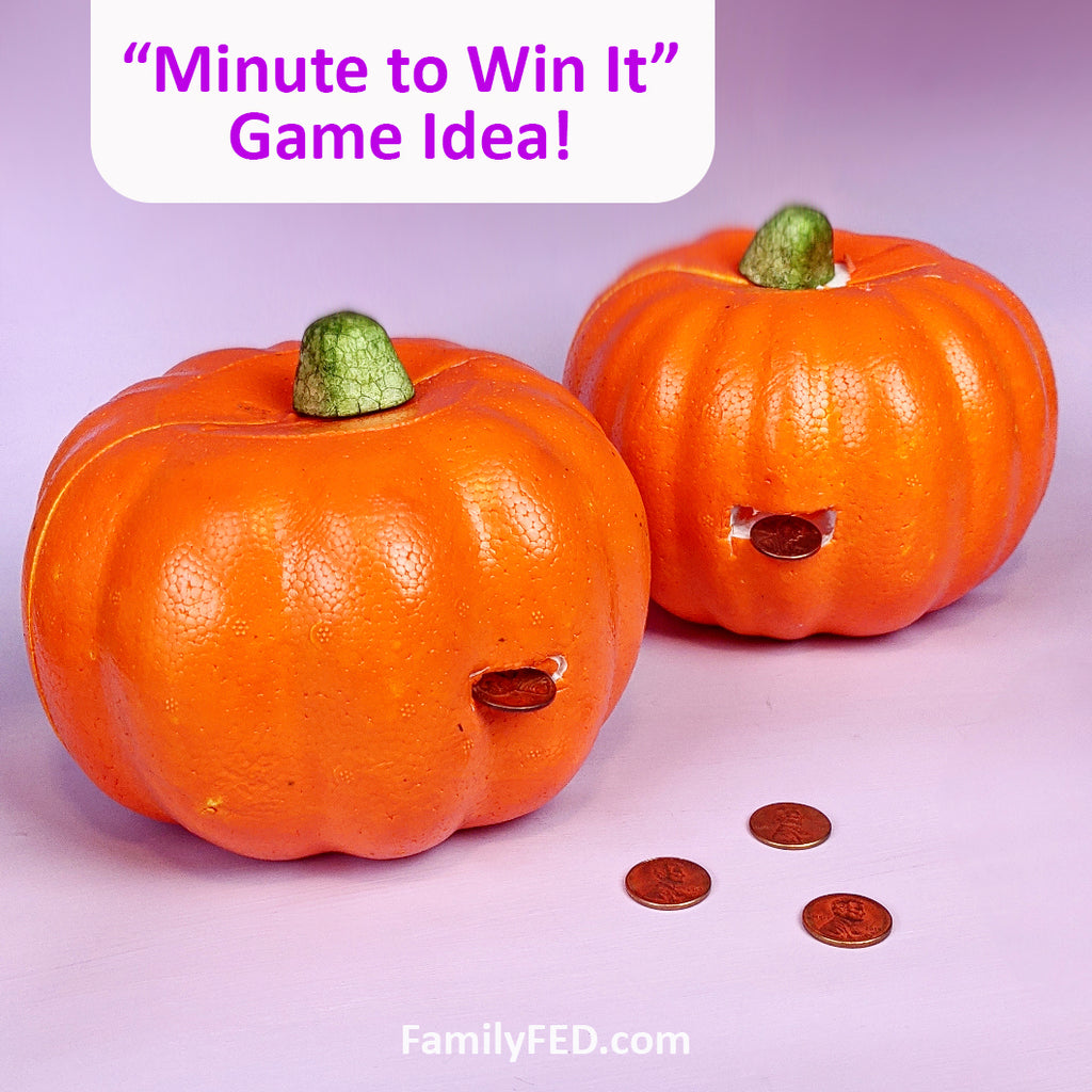 "Penny Pumpkins" Halloween Party Game—"Minute to Win It" Game Style!
