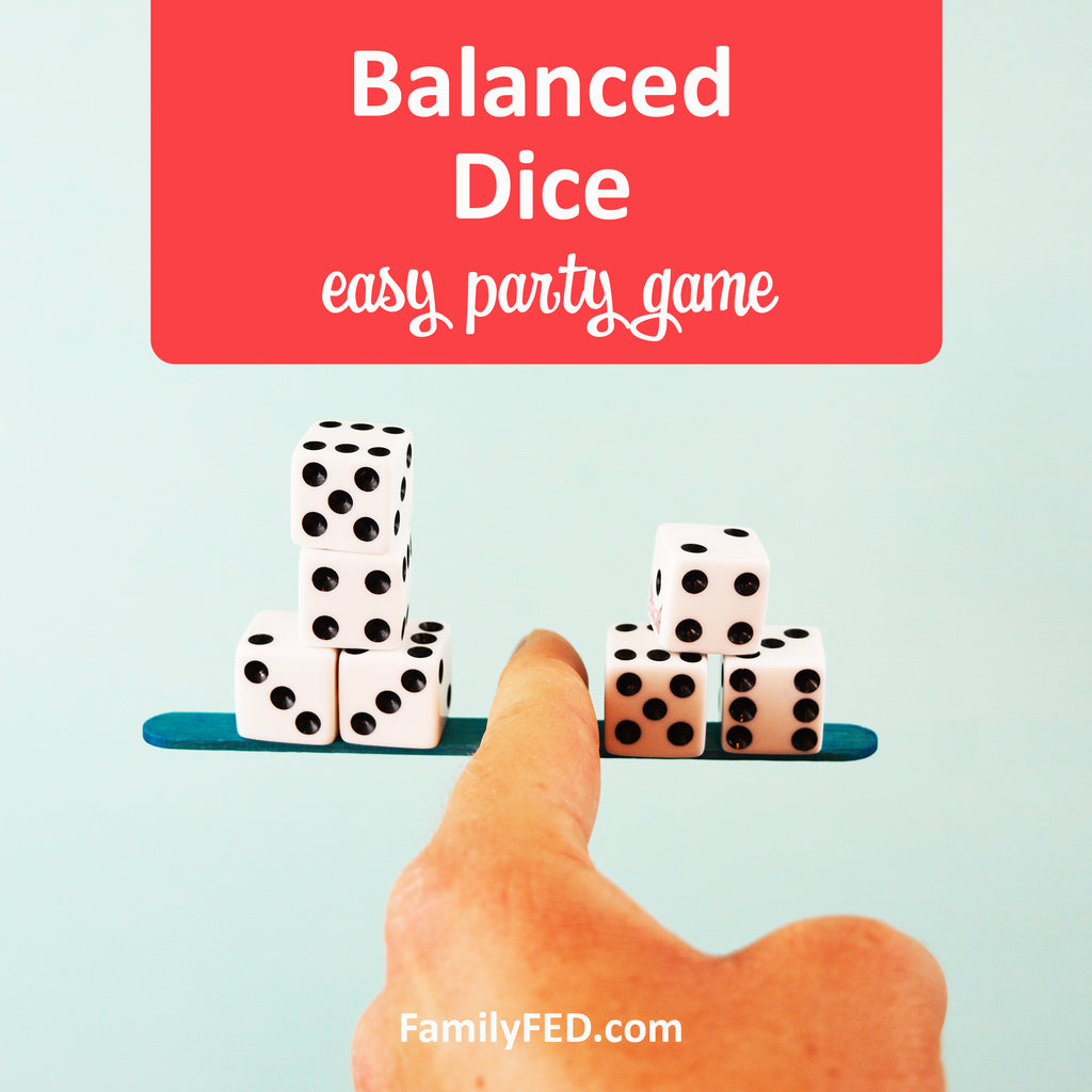 Balanced Dice Party Game with Dollar Tree Supplies or Chopsticks