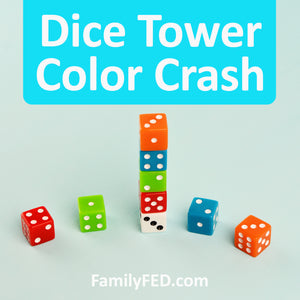 Dice Tower Color Crash: Easy & New Dice Game for Parties and Family Game Night