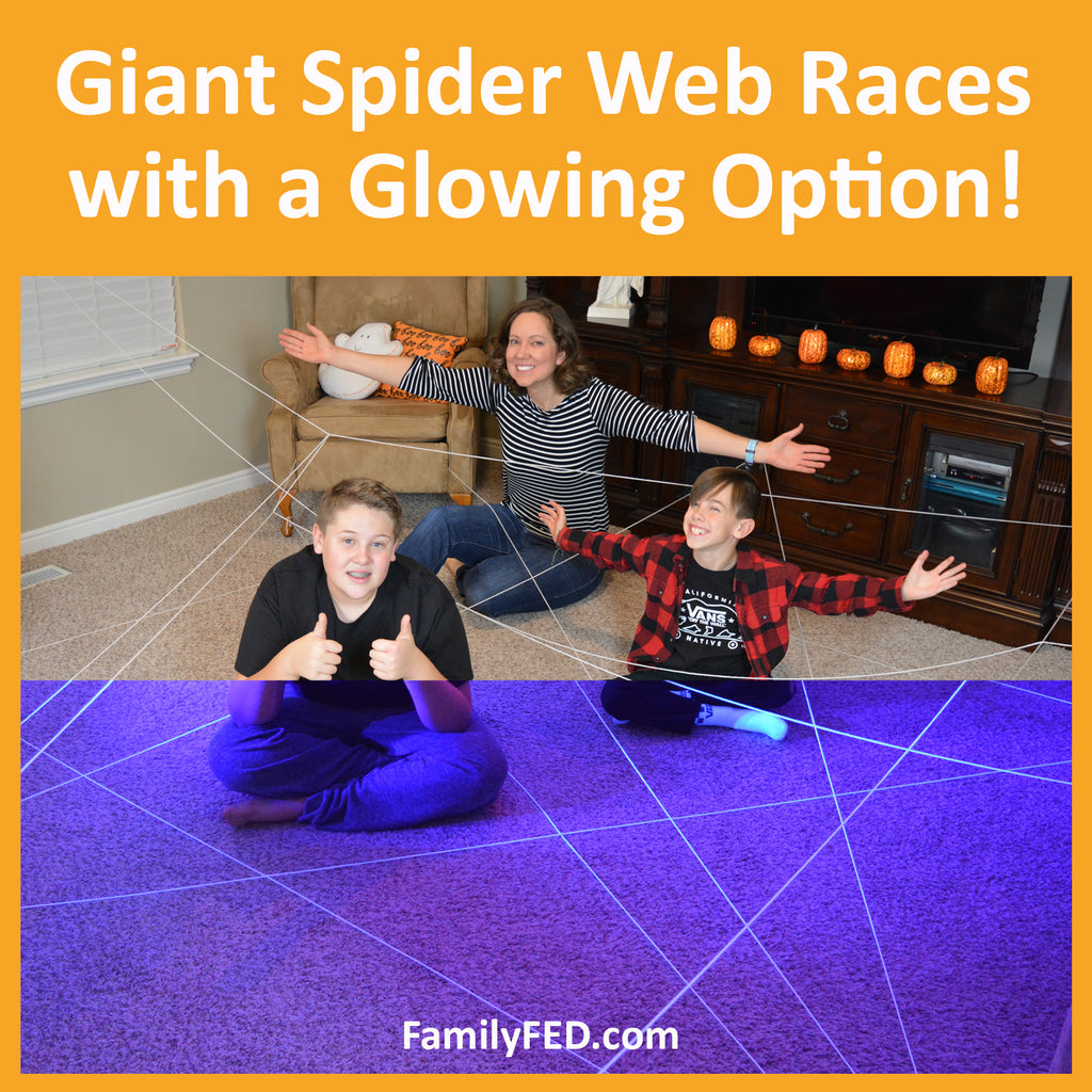 How to Make a Giant Spider Web Race—Easy Halloween Party Game