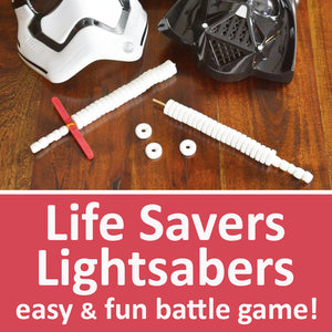 Life Savers Lightsabers Ultimate Star Wars Party Game with DIY Candy Lightsabers Tutorial