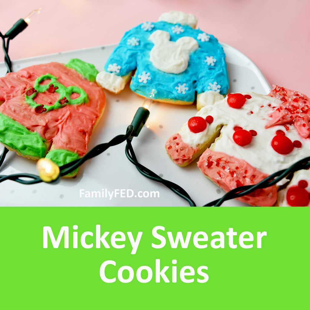 Cute Disney Mickey Christmas Sweater Cookies—Bring the Magic of Disneyland Home!