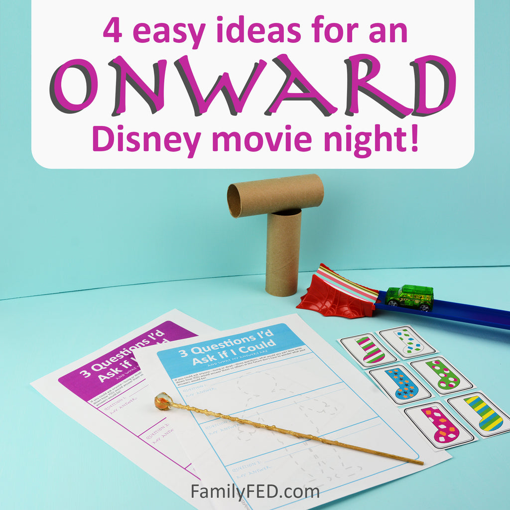 4 Easy Activity Ideas for an Onward Disney Movie Night Party with Disney+
