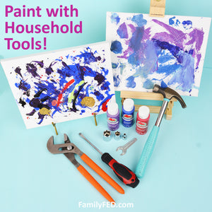 Painting with Household Tools—Creative Art Exploration for a Fun Paint Night