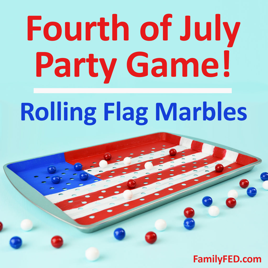 Rolling Flag Marbles DIY Game—Easy Fourth of July Party Game (Dollar Tree DIY)