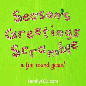 Season's Greeting Scramble—Easy Christmas Party Game!