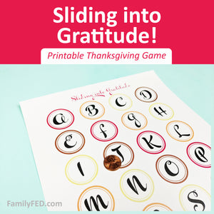 Sliding into Gratitude—an Easy Thanksgiving Party Game Printable