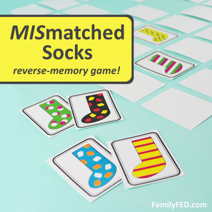 Mismatched Socks—the reverse-memory game!