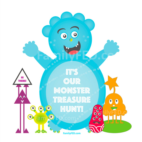 .Monster Treasure Hunt for a Monster Party, or Trick-or-Treat Alternative for a Halloween Party