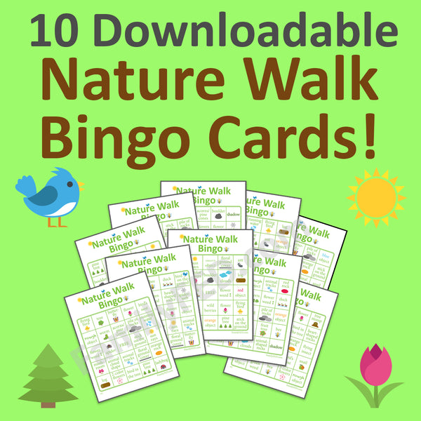 Nature Walk Bingo—10 Downloadable Cards for an Easy Outdoor Adventure to Appreciate Nature