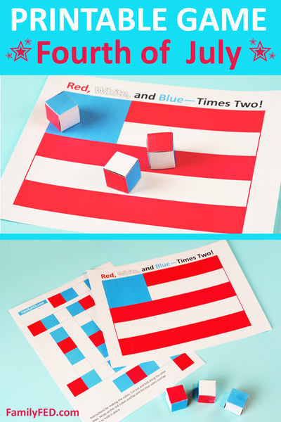 Printable Fourth of July Game: Red, White, and Blue—Times Two!