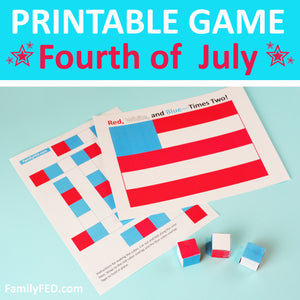 Printable Fourth of July Game: Red, White, and Blue—Times Two!