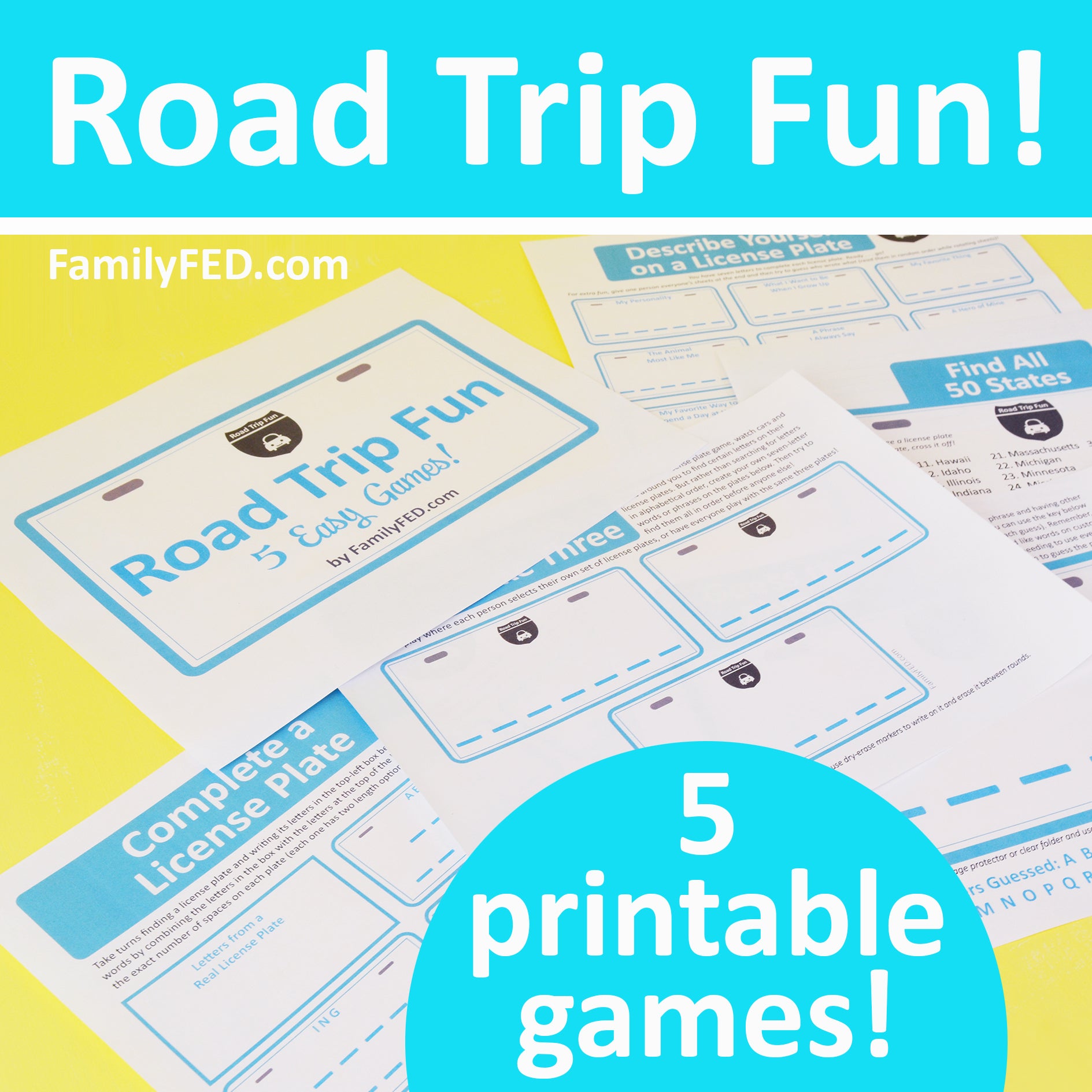 5 Easy Printable Road Trip Games!