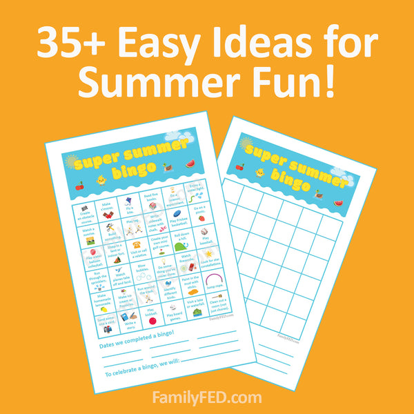 Super Summer Bingo Printable—Helping You Easily Plan an Entire Summer of Fun